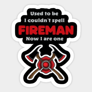 Funny Firefighter Profession Sticker